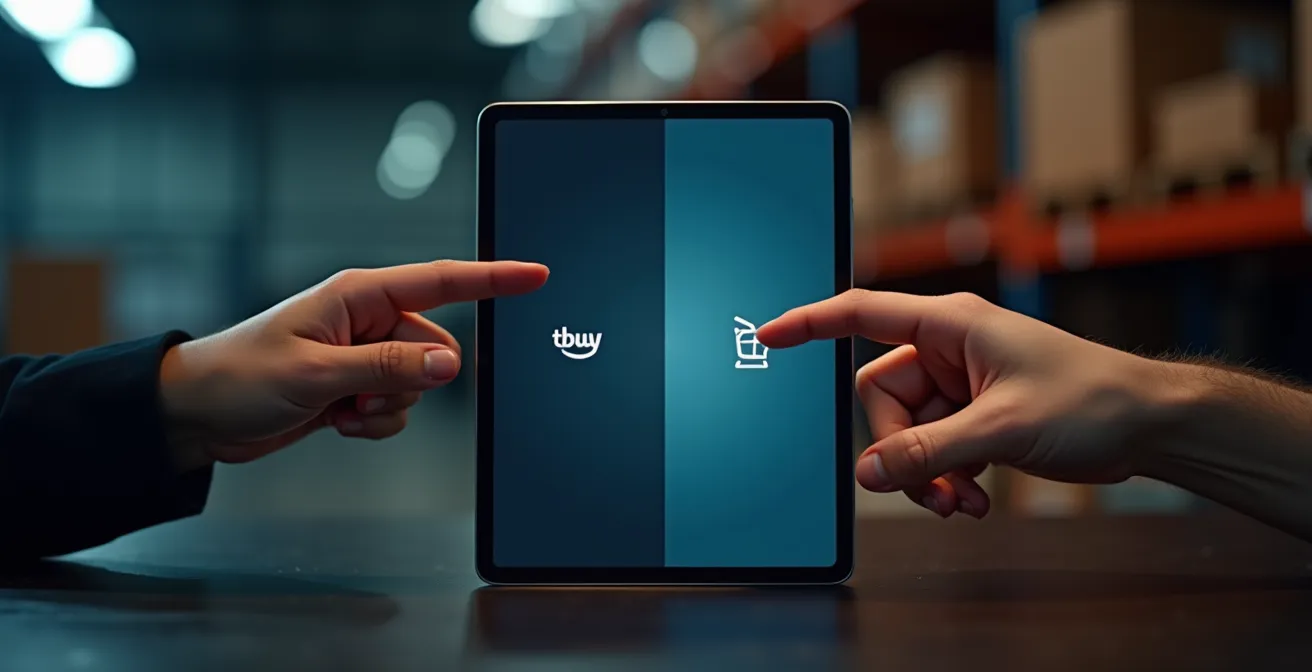 Simulazione visiva del problema CLS su interfaccia e-commerce con elementi che si spostano