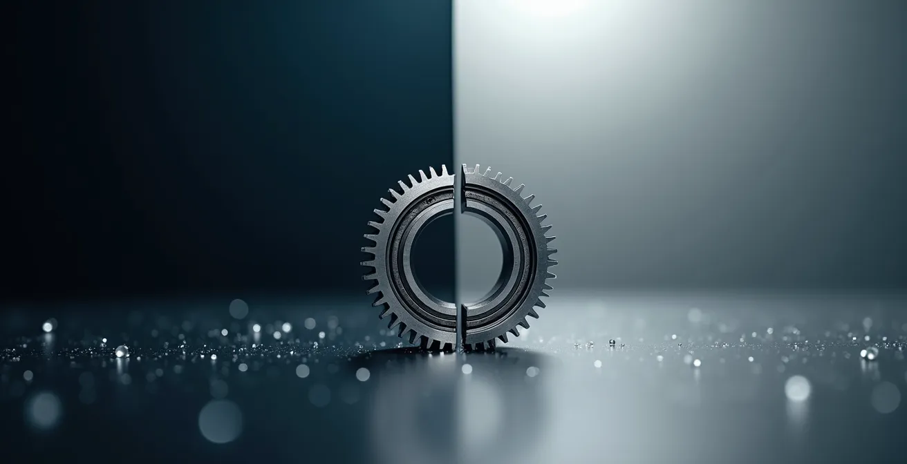 Comparazione visiva tra rendering fotorealistico e stile iconico per prodotti tecnici