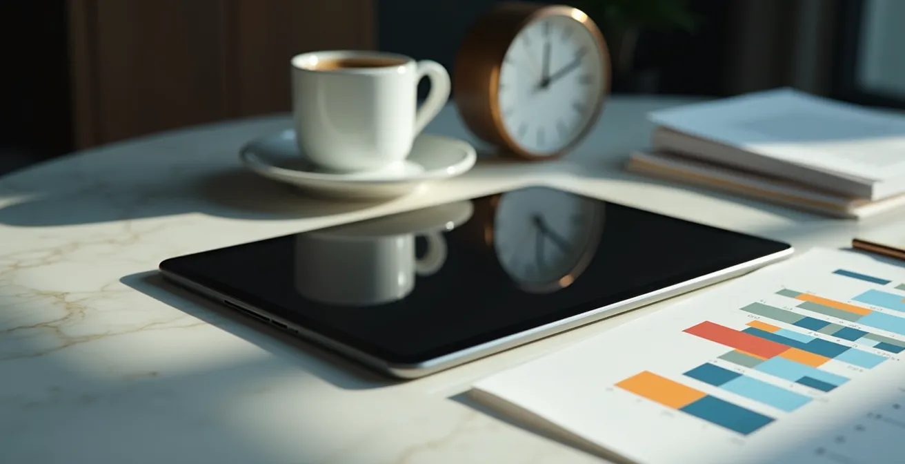 Executive dashboard con visualizzazioni dati e area commenti per insight strategici