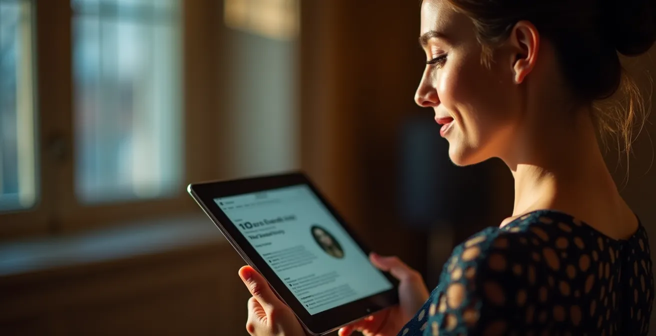 Display premium che mostra un'immagine di prodotto di lusso caricata istantaneamente con indicatori di velocità astratti