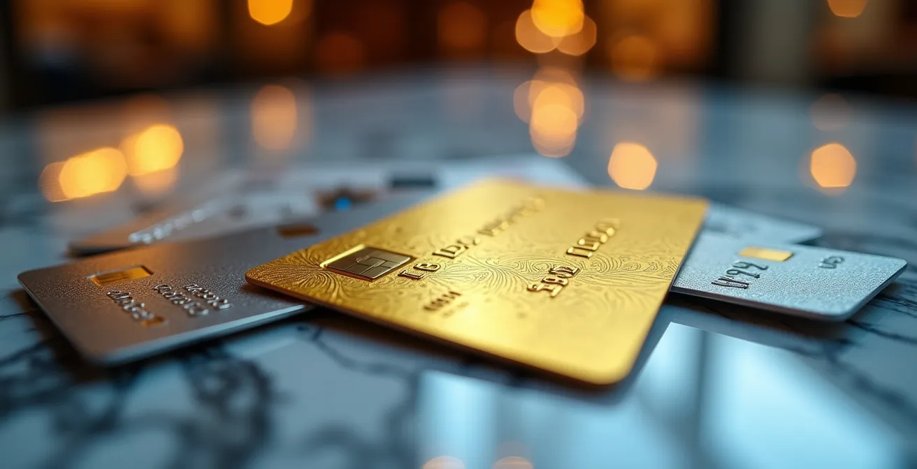 Dettaglio macro di carte fedeltà e badge digitali per programma incentivi B2B